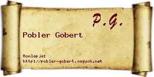 Pobler Gobert névjegykártya